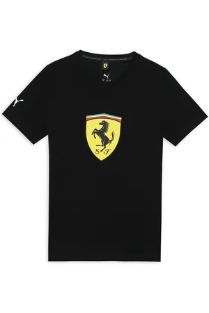 PUMA Kids Scuderia Ferrari Race Brand Logo Printed Cotton T-shirt