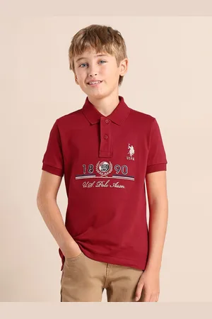 Ralph Lauren Boys Typography Printed Polo Collar Cotton T-shirt