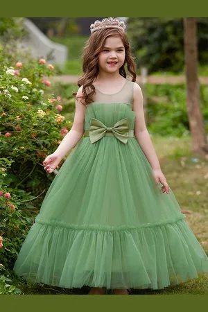 LULU & SKY Girls Round Neck Maxi Dress