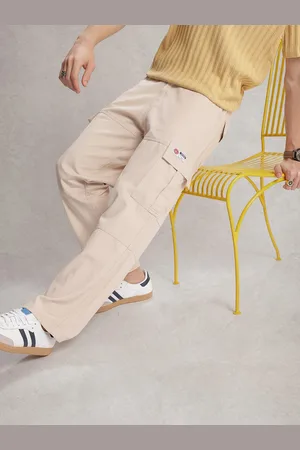 WROGN Men Pure Cotton Oversized Cargos Trousers
