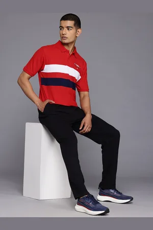 HRX Striped Detail Polo T-shirt