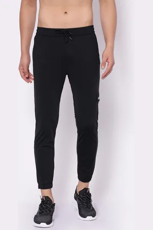 Red Tape Men Black Solid Straight Fit Joggers