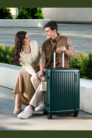 French Connection Glanza Q5 360 Degree Rotation Hard-Sided Medium-Sized Trolley Bag - 76L