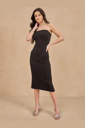 Color Capital Women Off-Shoulder Bodycon Midi Dress