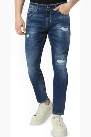 SPYKAR Men Slim Fit Mildly Distressed Heavy Fade Jeans