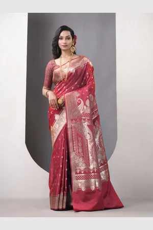 Charukriti Woven Design Zari Pure Silk Banarasi Saree