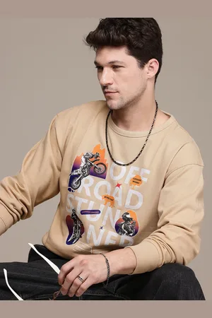 Roadster Men Printed Relaxed Fit Terry Sweatshirt