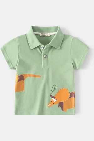 LULU & SKY Boys Polo Collar Applique T-shirt