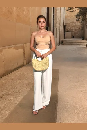 Stylecast Pleated Tube Crop Top