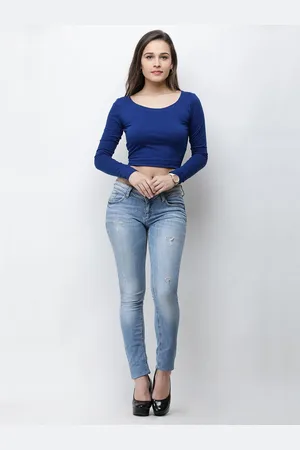 Moda Rapido Women Pure Cotton Fitted Crop Top