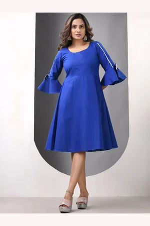 Charukriti Cotton Fit & Flared Ethnic Dress