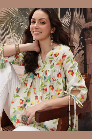 Sangria Floral Print Puff Sleeve Top