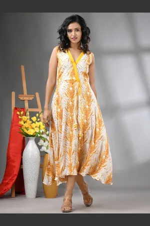 Charukriti Printed Flared Midi Ethnic Dress