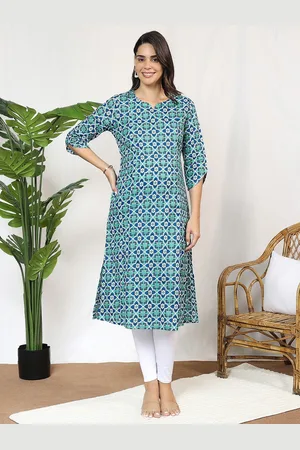 MomToBe Floral Printed V-Neck Cotton Maternity Sustainable Kurta