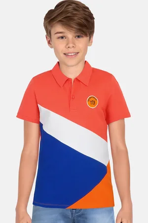 Allen Solly Boys Colourblocked Polo Collar T-Shirt
