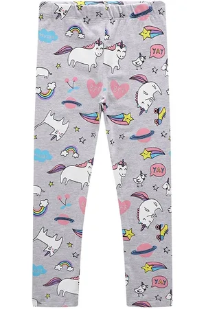 LULU & SKY Girls Printed Ankle-Length Leggings