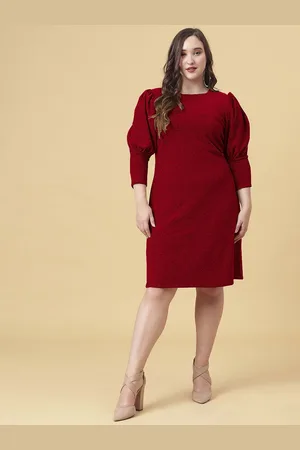 Curvy Lane Women Self Design Sheath Knee Length Dress