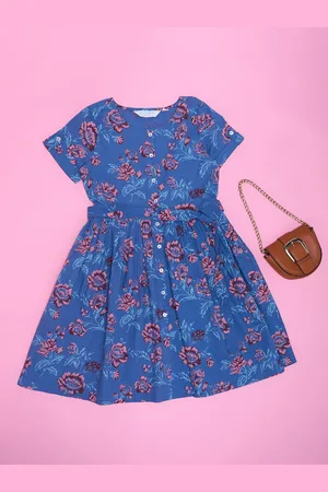 Pantaloons Girl Floral Print Cotton Shirt Dress