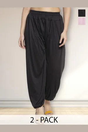Jinfo Women Pack of 2 Mid-Rise Loose Fit Patiala Pants