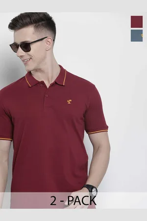 The Indian Garage Co Men Solid Polo Collar Short Sleeves T-Shirt