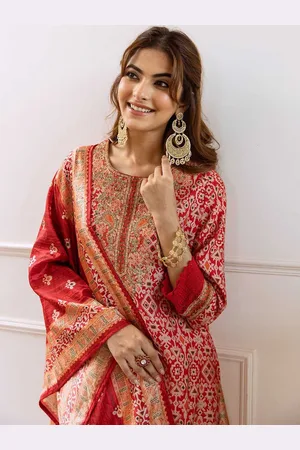 Ishin Women Ethnic Motifs Printed Regular Kurta with Trousers & With Dupatta