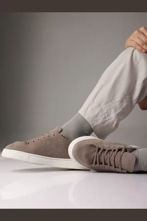 RARE RABBIT Men Perforations Suede Sneakers