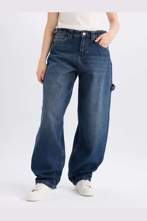 DeFacto Women Pure Cotton Baggy Light Fade Jeans