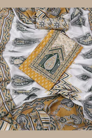 SALWAR STUDIO Printed Pure Cotton Unstitched Dress Material