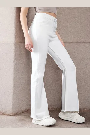 DOLCE CRUDO Women Bootcut High-Rise Light Fade Stretchable Jeans