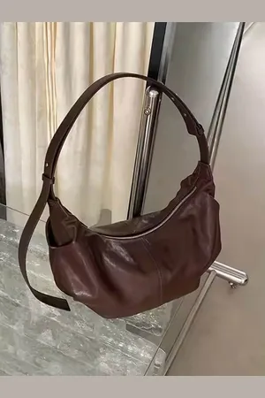Stylecast Colourblocked Half Moon Shoulder Bag with Tasselled
