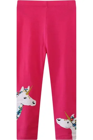 LULU & SKY Girls Printed Mid-Rise Ankle-Length Leggings