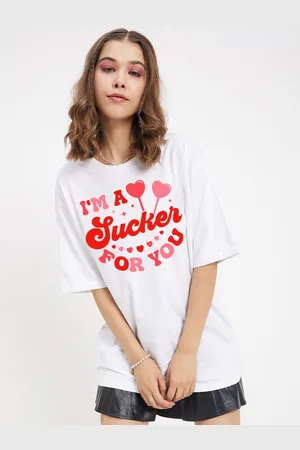 Color Capital Women Typography Printed Round Neck Cotton Oversized T-shirt