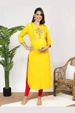 MomToBe Women Yoke Design Maternity Kurta
