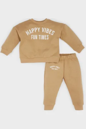 DeFacto Boys Printed Cotton Sweatshirt With Joggers