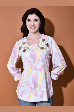 FUTURO REMOTO GIOIELLI Women Printed Satin Top