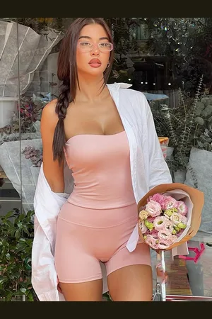 Stylecast Pink Strapless Top With Shorts