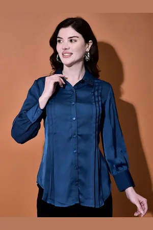 FUTURO REMOTO GIOIELLI Women Solid Regular Fit Satin Top