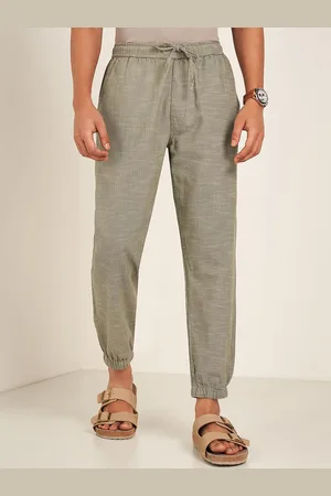 Pantaloons Men Mid-Rise Regular Fit Drawstring Joggers Trousers