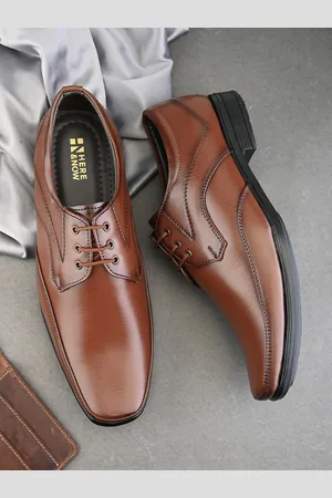 HERE&NOW Men Square-Toe Formal Derbys