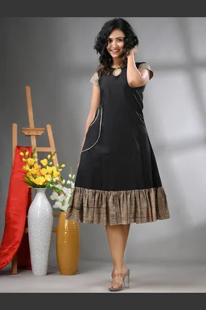 Charukriti A-line Ethnic Dress With Ruffle