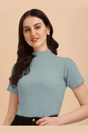 Corsica Women High Neck Synthetic Crepe Top