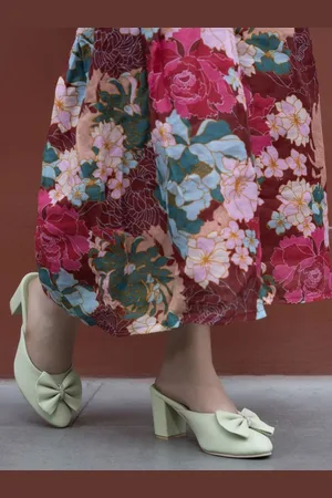 DressBerry Women Block Sandals with Bow