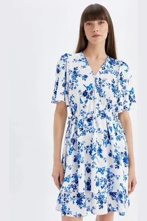 DeFacto Women Floral Printed Fit & Flare Dress