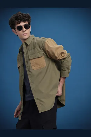 Roadster The Life Co. Pure Cotton Casual Shirt With Contrast Pockets