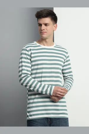 Metronaut Men Striped Round Neck Slim Fit T-shirt