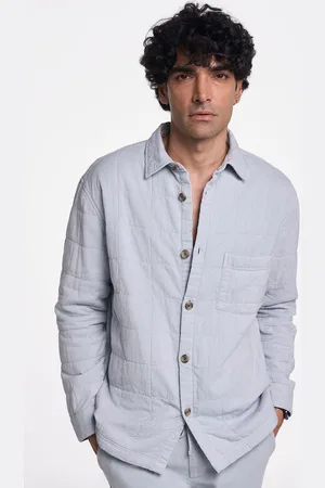 Terra Luna Men Spread Collar Solid Cotton Casual Tailored Jacket