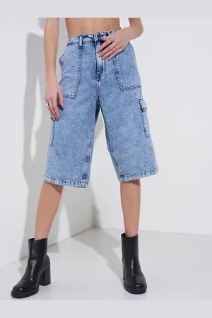 Pantaloons Women High-Rise Cargo Shorts