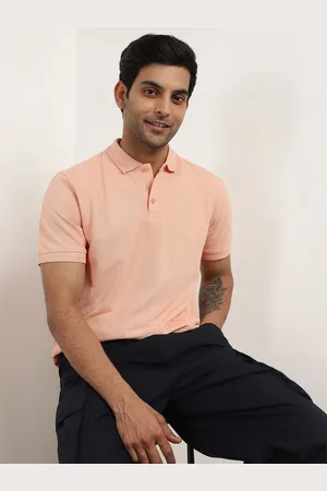 NOBERO Men Solid Polo Collar Cotton T-shirt