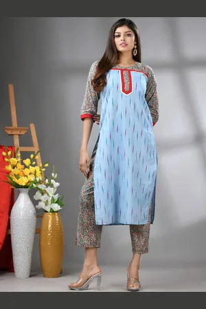 Charukriti Women Printed Thread Work Kurta