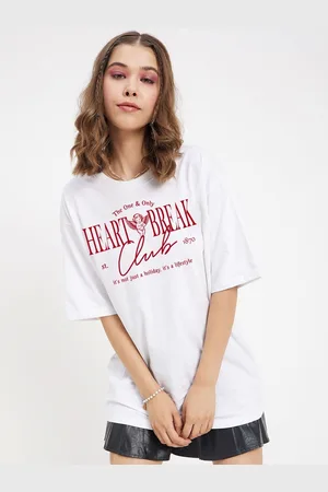 Color Capital Women Typography Printed Round Neck Cotton Relaxed Fit T-shirt